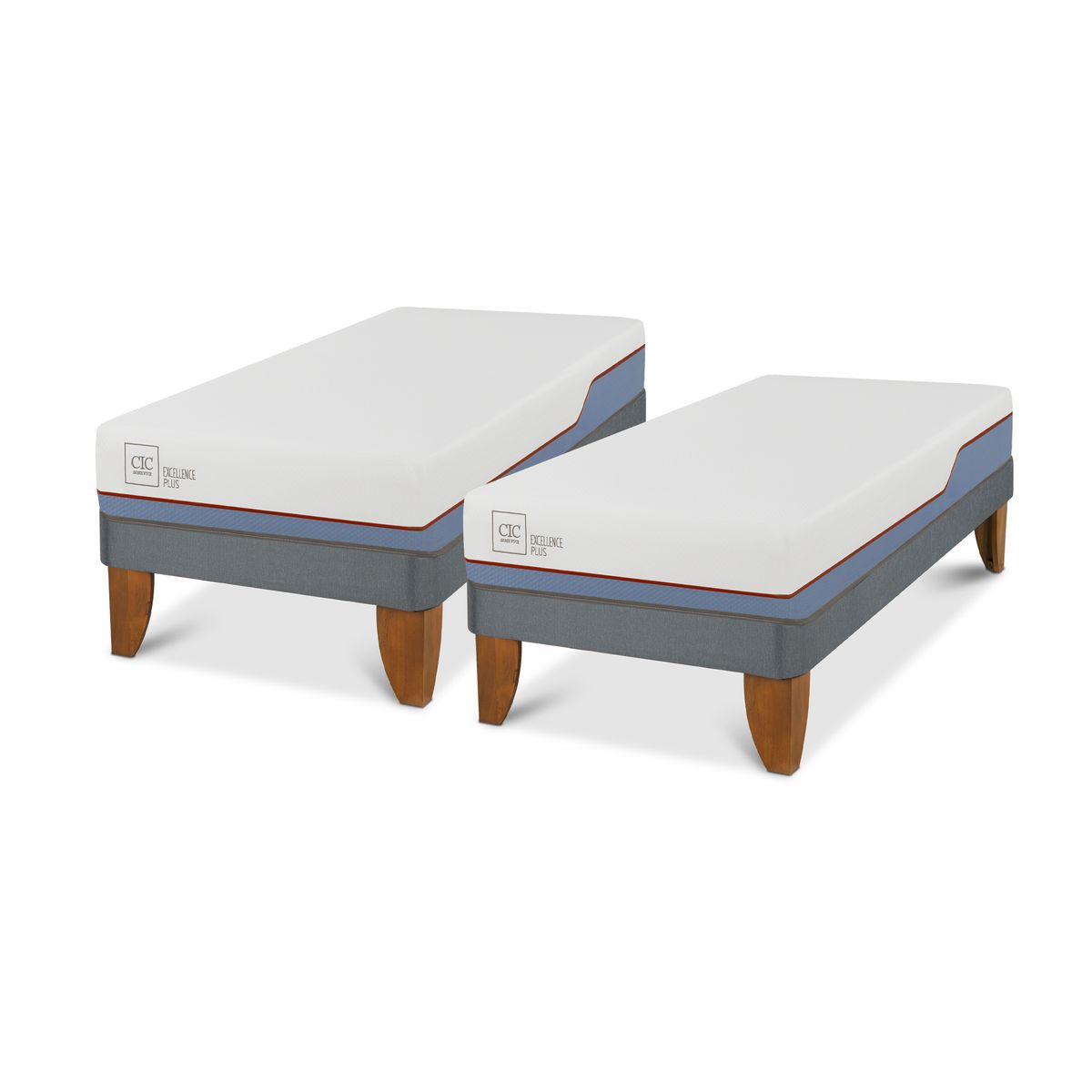 CIC - Cama 1 plaza Europea Excellence Plus Gris