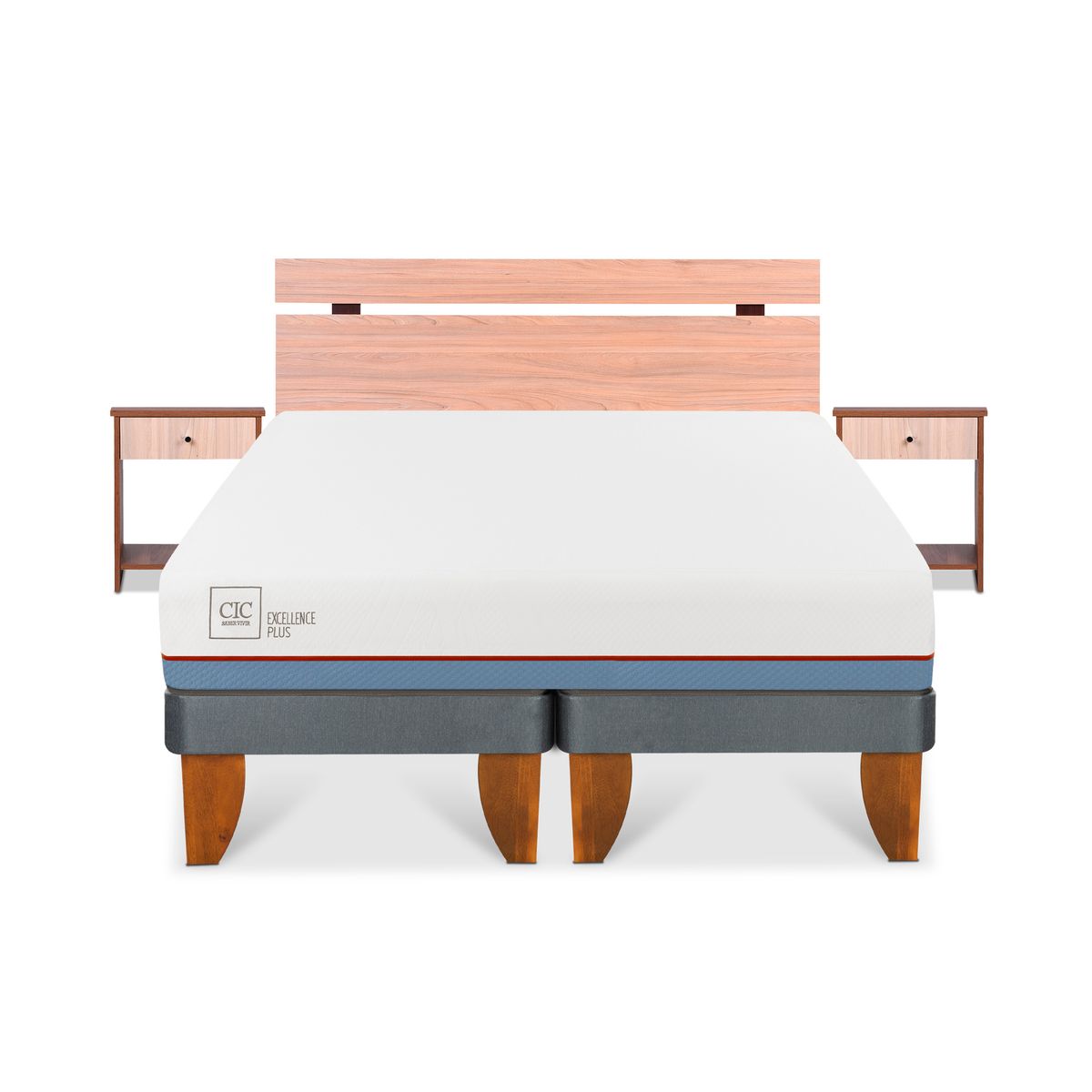 CIC - Cama Europea Excellence Plus 2 plazas BD + muebles