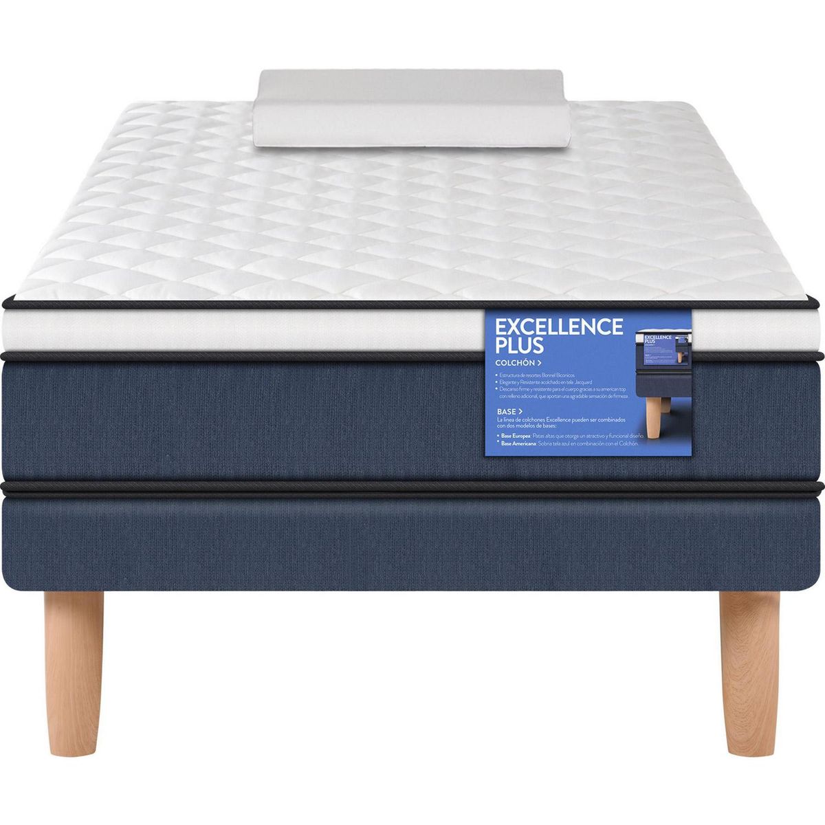 CIC - Cama Europea Excellence Plus 1 plaza + almohada