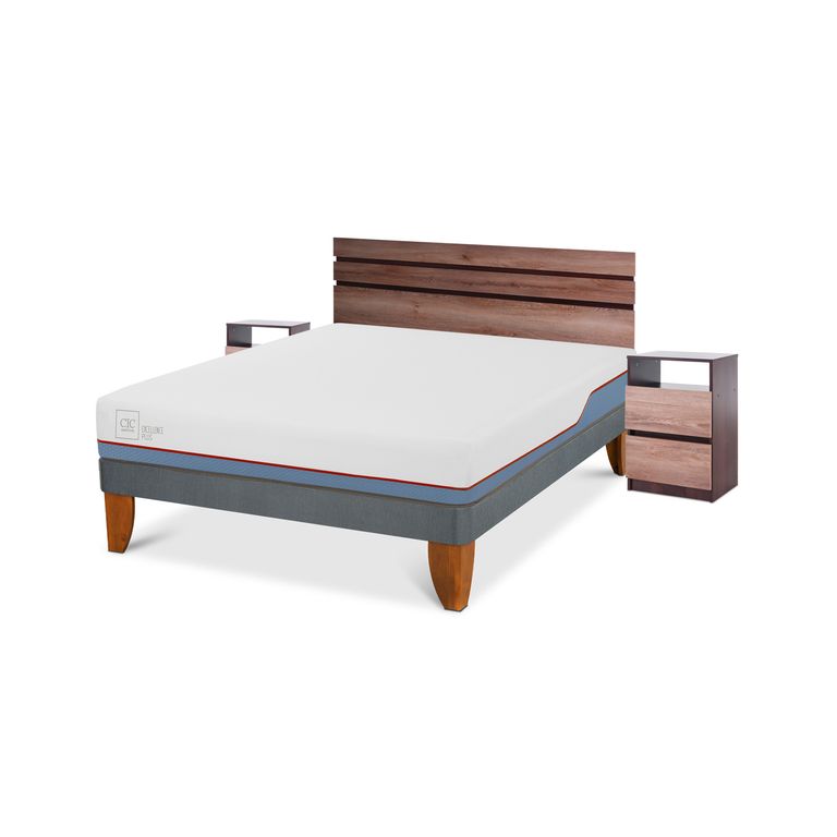 Cama Europea Excellence Plus 2 Plazas Bn + Muebles