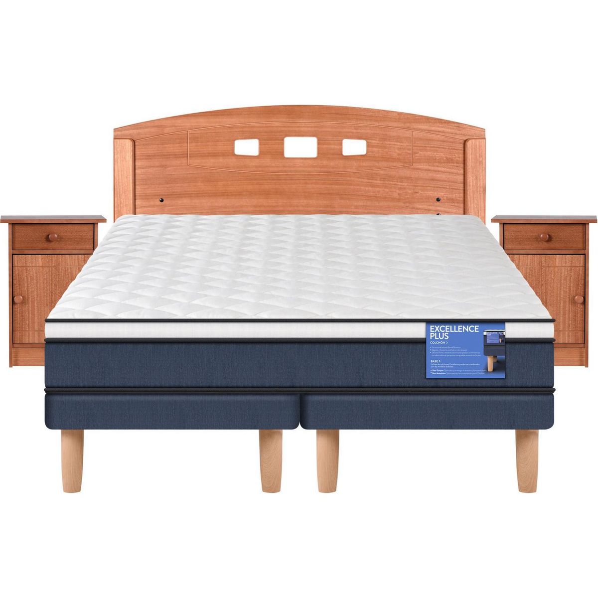 Cama Europea Excellence Plus 2 Plazas Bd + Muebles, marca CIC - Foto Principal