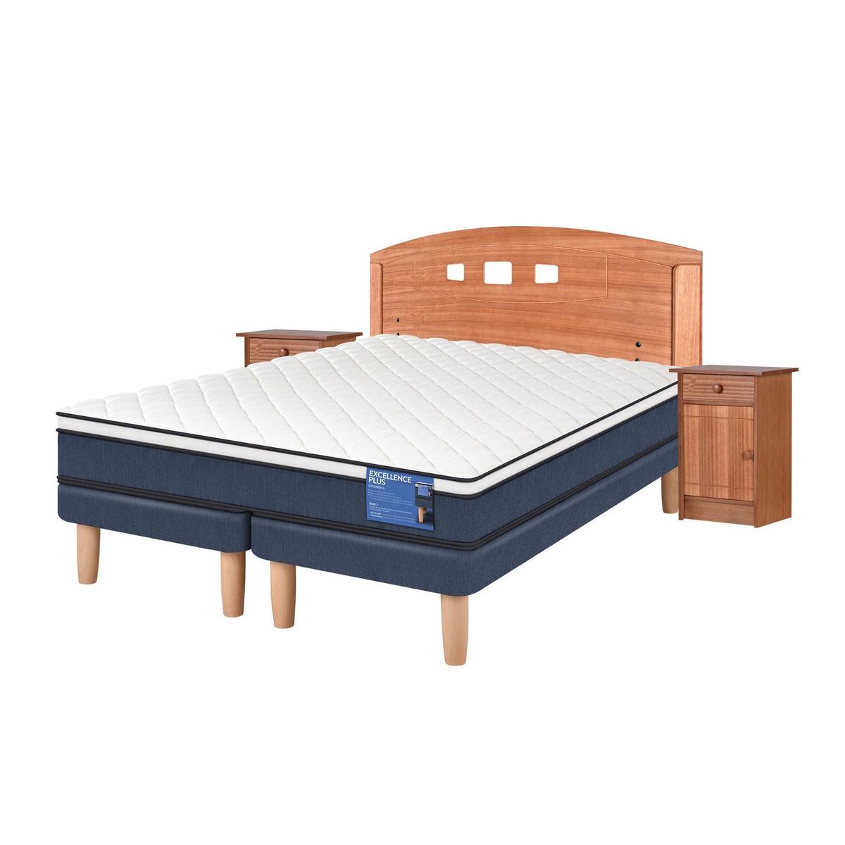 Cama Europea Excellence Plus 2 Plazas Bd + Muebles, marca CIC - Foto 2