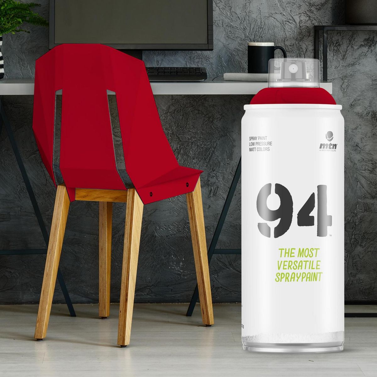 MONTANA COLORS - Pintura en Spray Mate Rojo Vivo 400ml