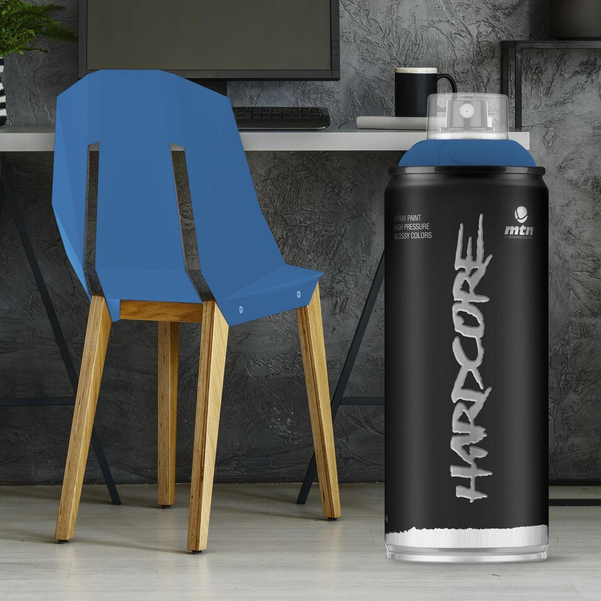 MONTANA COLORS - Pintura en Spray Brillante Azul Eléctrico 400ml