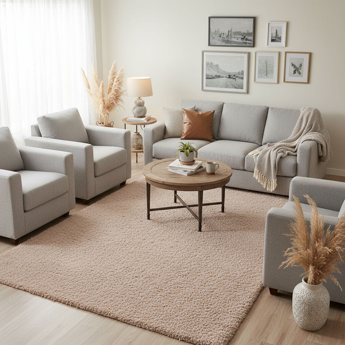 JUST HOME COLLECTION - Alfombra Shaggy Dolce 120x170 cm Polipropileno Rosado