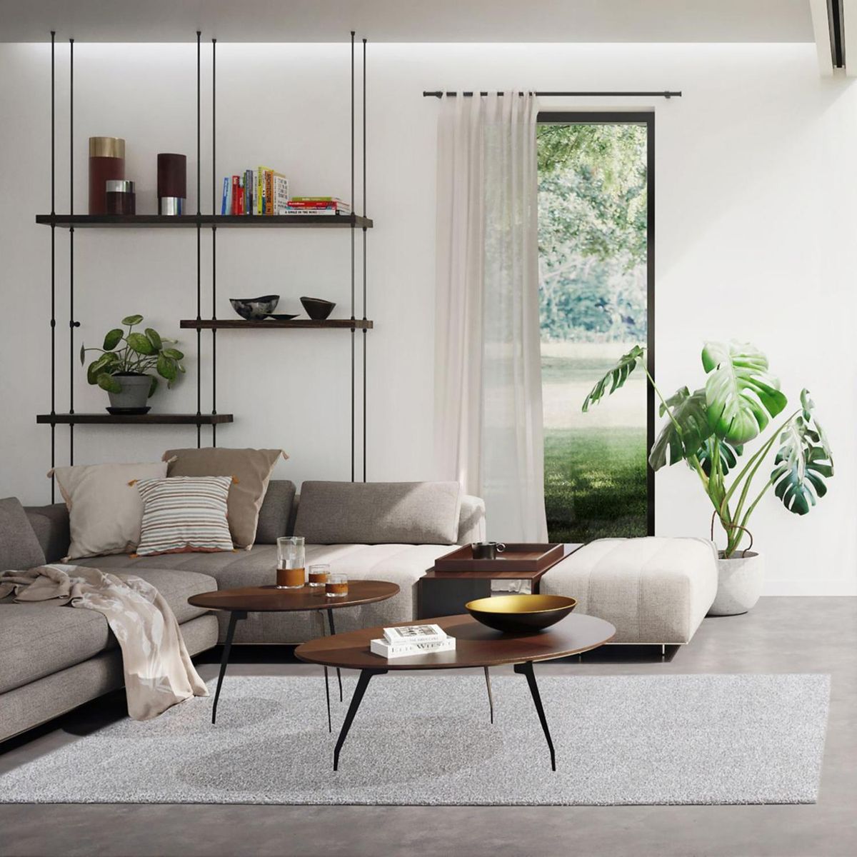 JUST HOME COLLECTION - Alfombra Shaggy Dolce 120x170 cm Polipropileno Gris