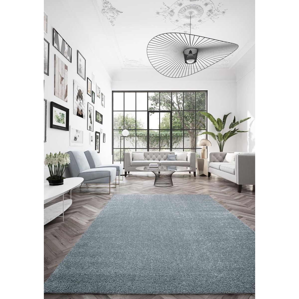 JUST HOME COLLECTION - Alfombra Shaggy Dolce 120x170 cm Polipropileno Gris