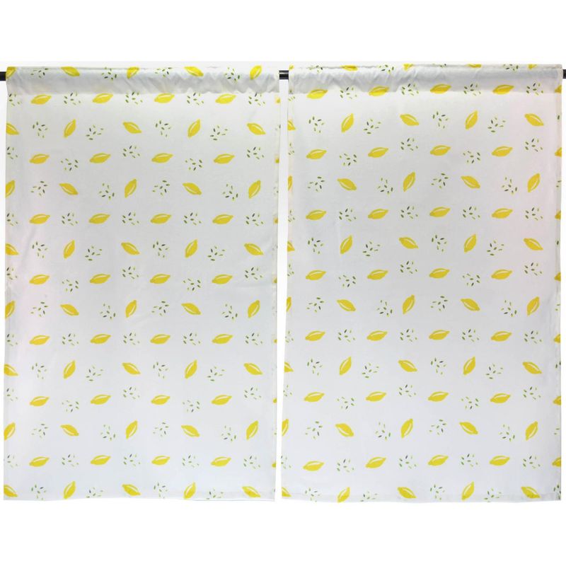 ATMOSPHERA HOME - Cortina cocina limones 2 paños 70x115 cm