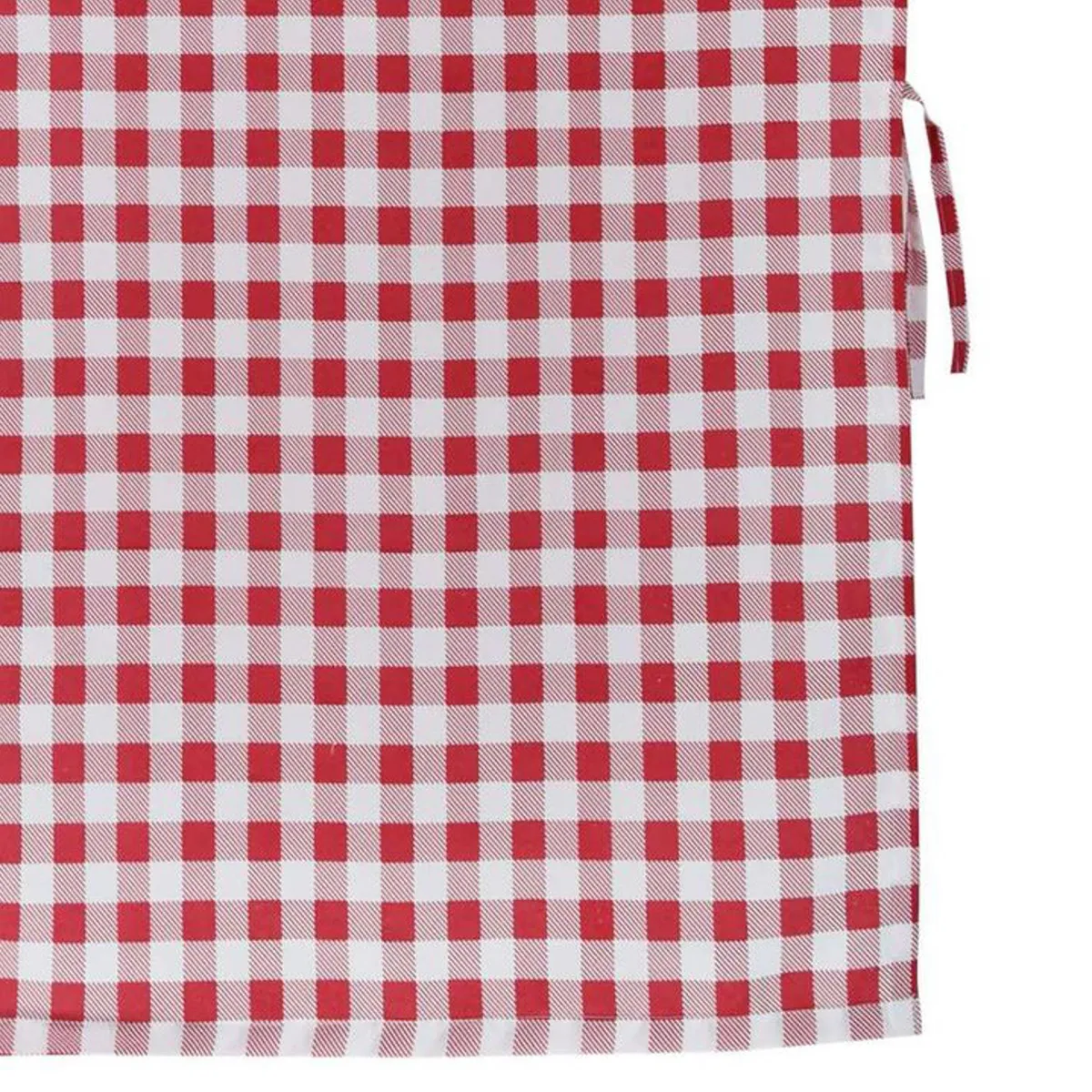 ATMOSPHERA HOME - Cortina cocina cuadrille rojo 2 paños 70x115 cm