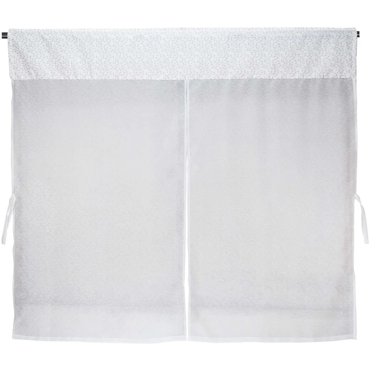 ATMOSPHERA HOME - Cortina cocina hojas cenefa velo 140x115 cm