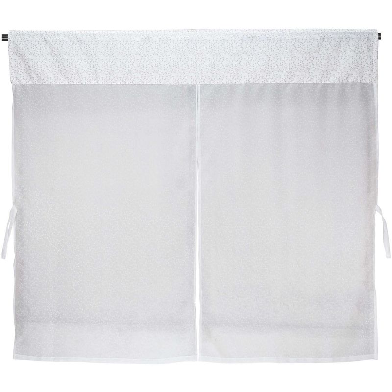 ATMOSPHERA HOME - Cortina cocina hojas cenefa velo 140x115 cm