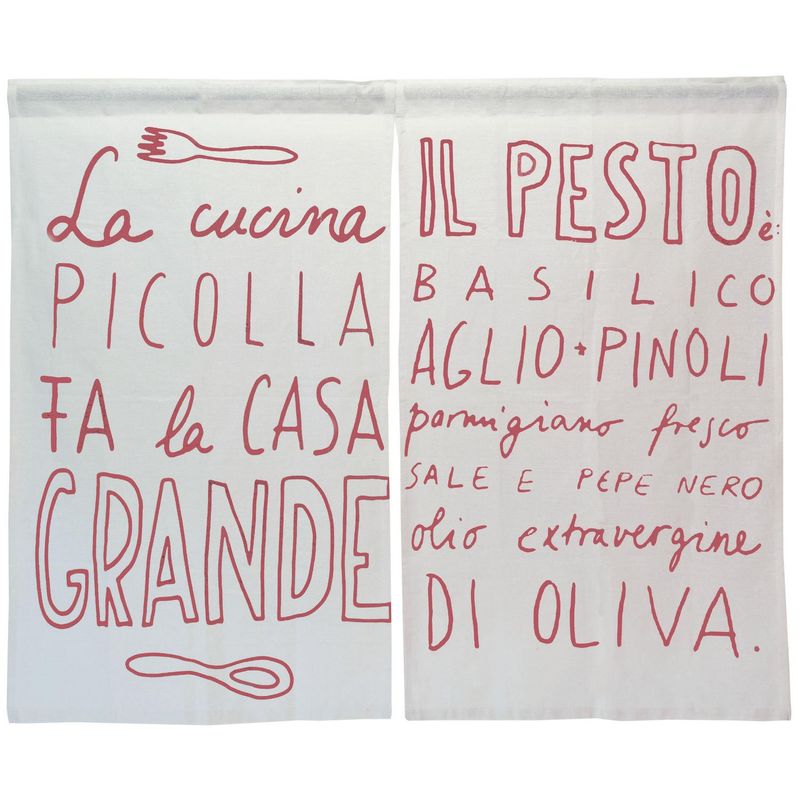 ATMOSPHERA HOME - Cortina cocina Italiana tinto 2 paños 70x115 cm