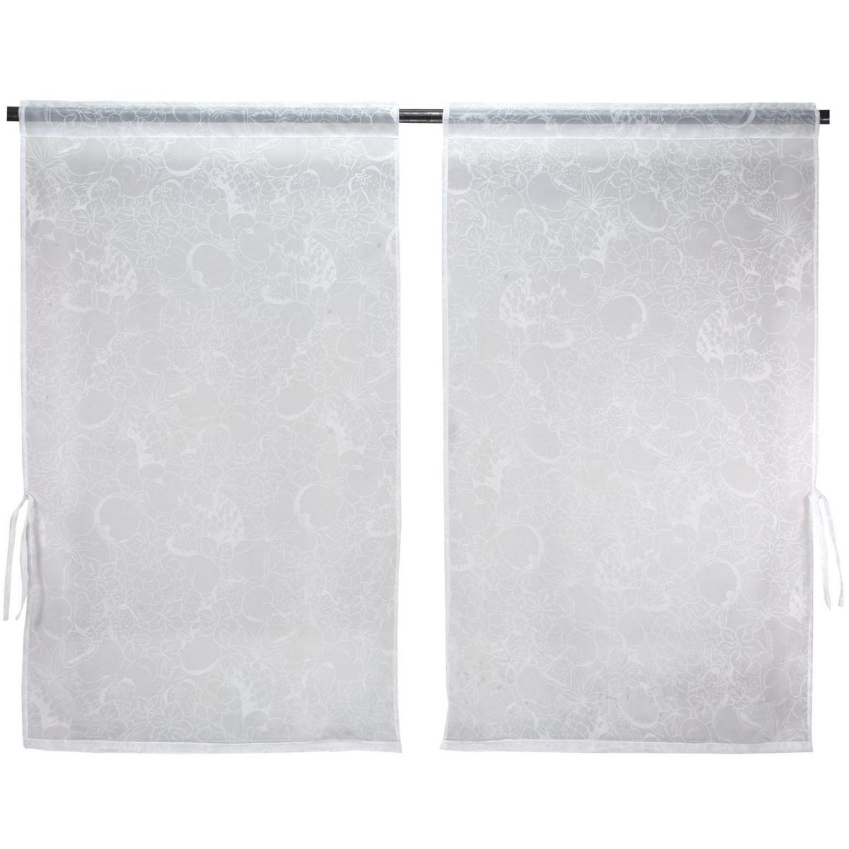 ATMOSPHERA HOME - Cortina cocina frutas velo 2 paños 70x115 cm