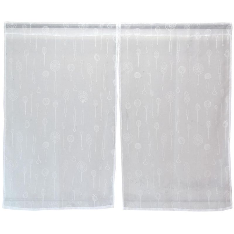 ATMOSPHERA HOME - Cortina cocina cucharones 2 paños 70x115 cm