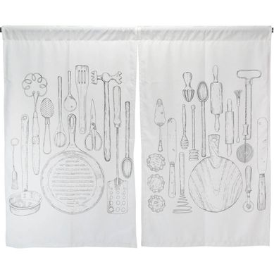 Cortina cocina tabla usleros 2 paos 70x115 cm