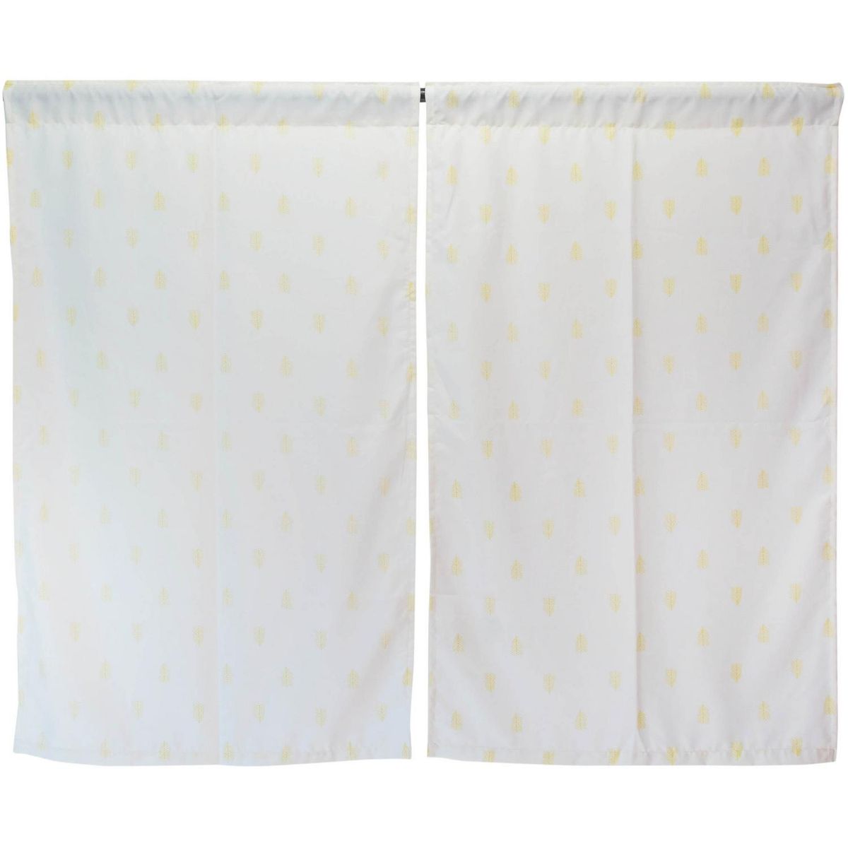 ATMOSPHERA HOME - Cortina cocina árbol mostaza 2 paños 70x115 cm