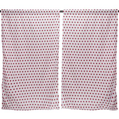 Cortina cocina lunares rojos 2 paos 70x115 cm