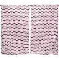 Cortina cocina lunares rojos 2 paños 70x115 cm