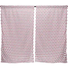 ATMOSPHERA HOME - Cortina cocina lunares rojos 2 paños 70x115 cm