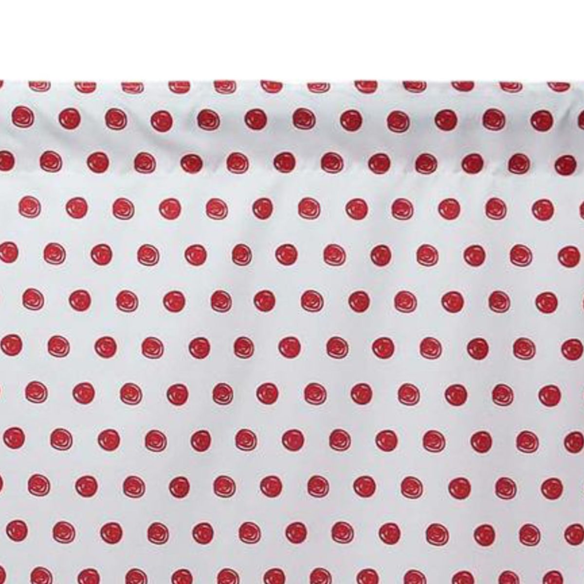 ATMOSPHERA HOME - Cortina cocina lunares rojos 2 paños 70x115 cm