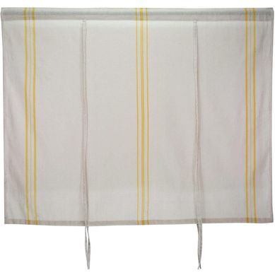 Cortina cocina lneas mostaza 140x115 cm