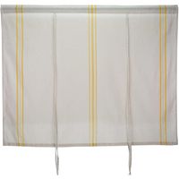 Cortina cocina líneas mostaza 140x115 cm