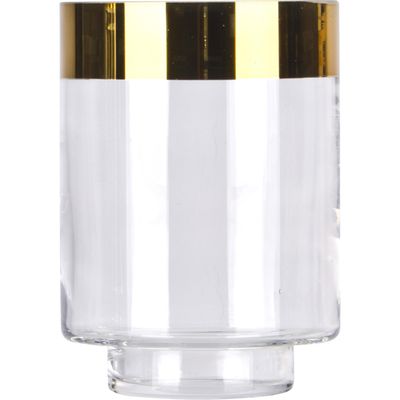Imagen 2 del producto Portavela Borde Dorado Decorativo 14 Cm