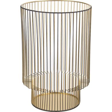 Portavela metal hurricane 28 cm color dorado