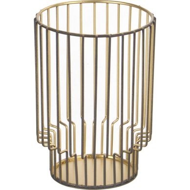 Portavela metal hurricane 12 cm color dorado
