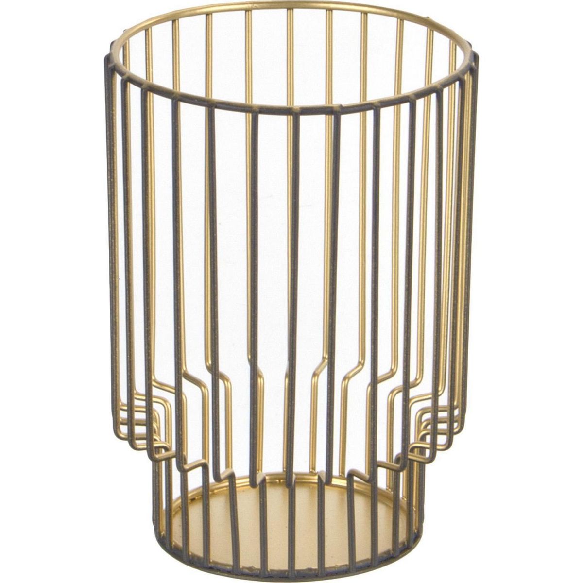 JUST HOME COLLECTION - Portavela metal hurricane 12 cm color dorado