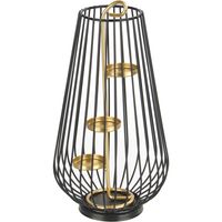Porta Tealight Metálico Decorativo 3 Velas 26 Cm