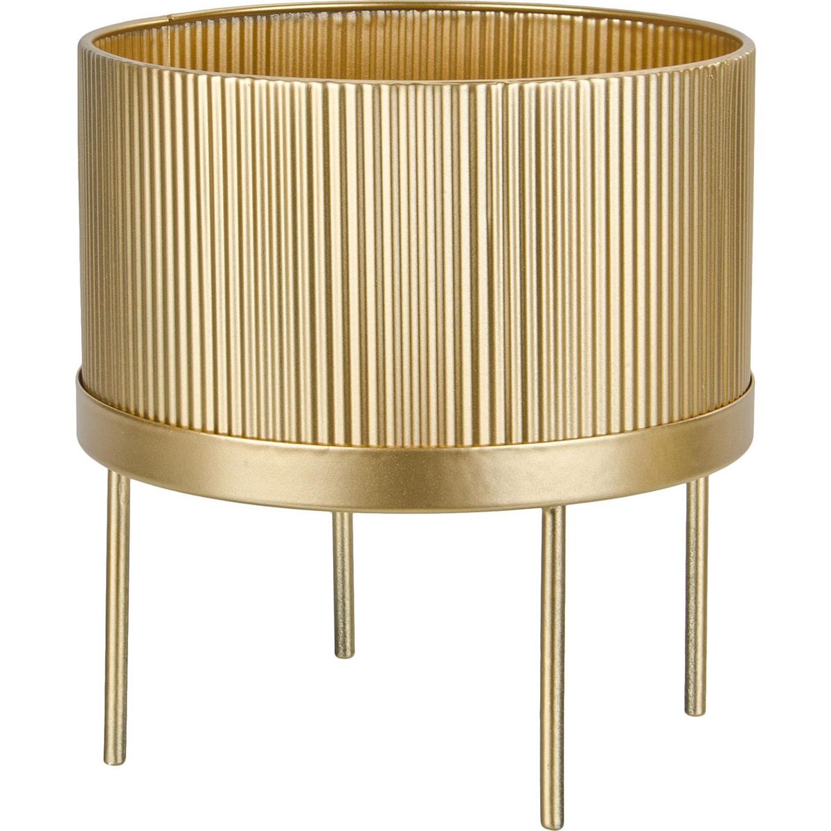 JUST HOME COLLECTION - Portavela de metal 22 cm color dorado