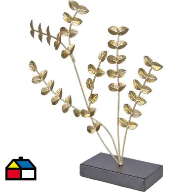 Totem decorativo metlico diseo ramas color dorado 41 cm
