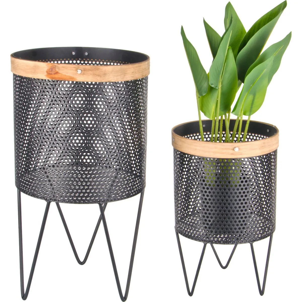 JUST HOME COLLECTION - Porta Macetero Metálico 46 Cm Para Interior