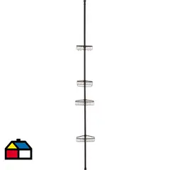 MAGLA - Esquinero para baño 21x11x65 cm hierro 4 repisas