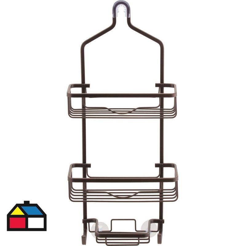 MAGLA - Organizador de ducha 60x27x12 cm hierro 2 repisas