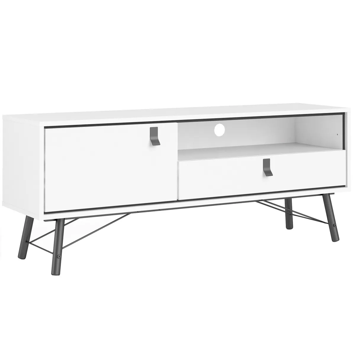 TVILUM - Rack de TV 43 " 150x40x59,6 Blanco