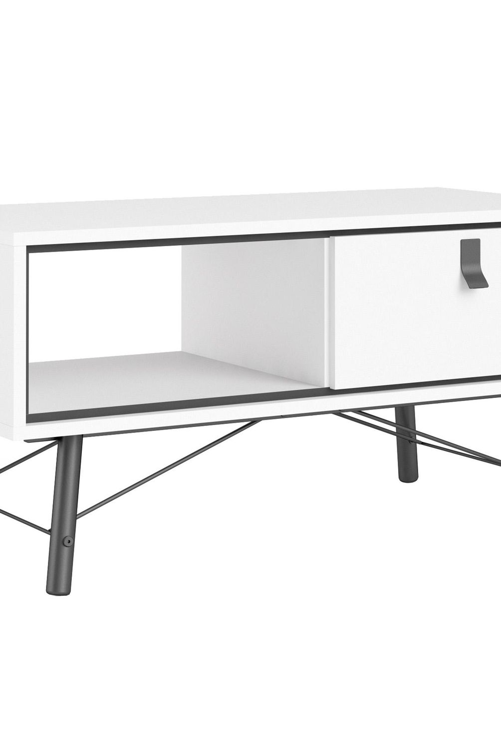 TVILUM - Mesa Centro 86009 Gogo Blanco 48.2x101.8x50 cm