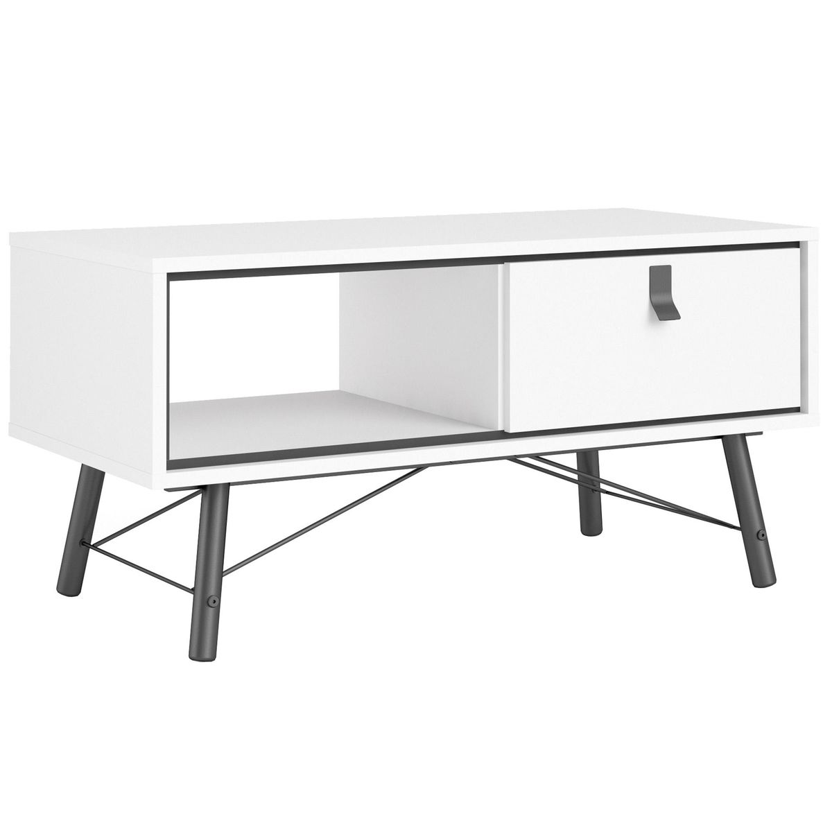 TVILUM - Mesa Centro 86009 Gogo Blanco 48.2x101.8x50 cm