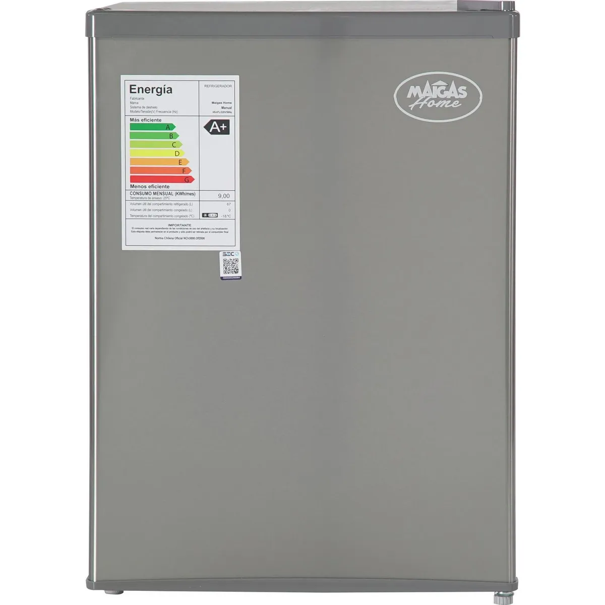MAIGAS - Frigobar Frigobar Frío Directo 65 Litros Inox HS-87L