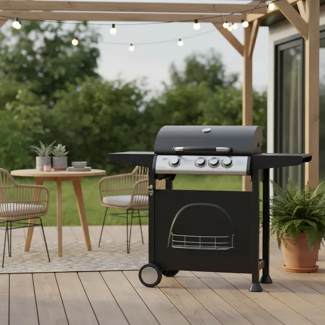 BBQ GRILL - Parrilla a Gas Giorgia 3 Quemadores 1 Quemador Lateral