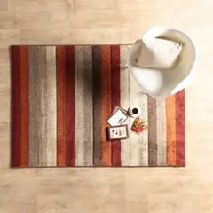 JUST HOME COLLECTION - Alfombra Original Rayas 133x190 cm Naranjo
