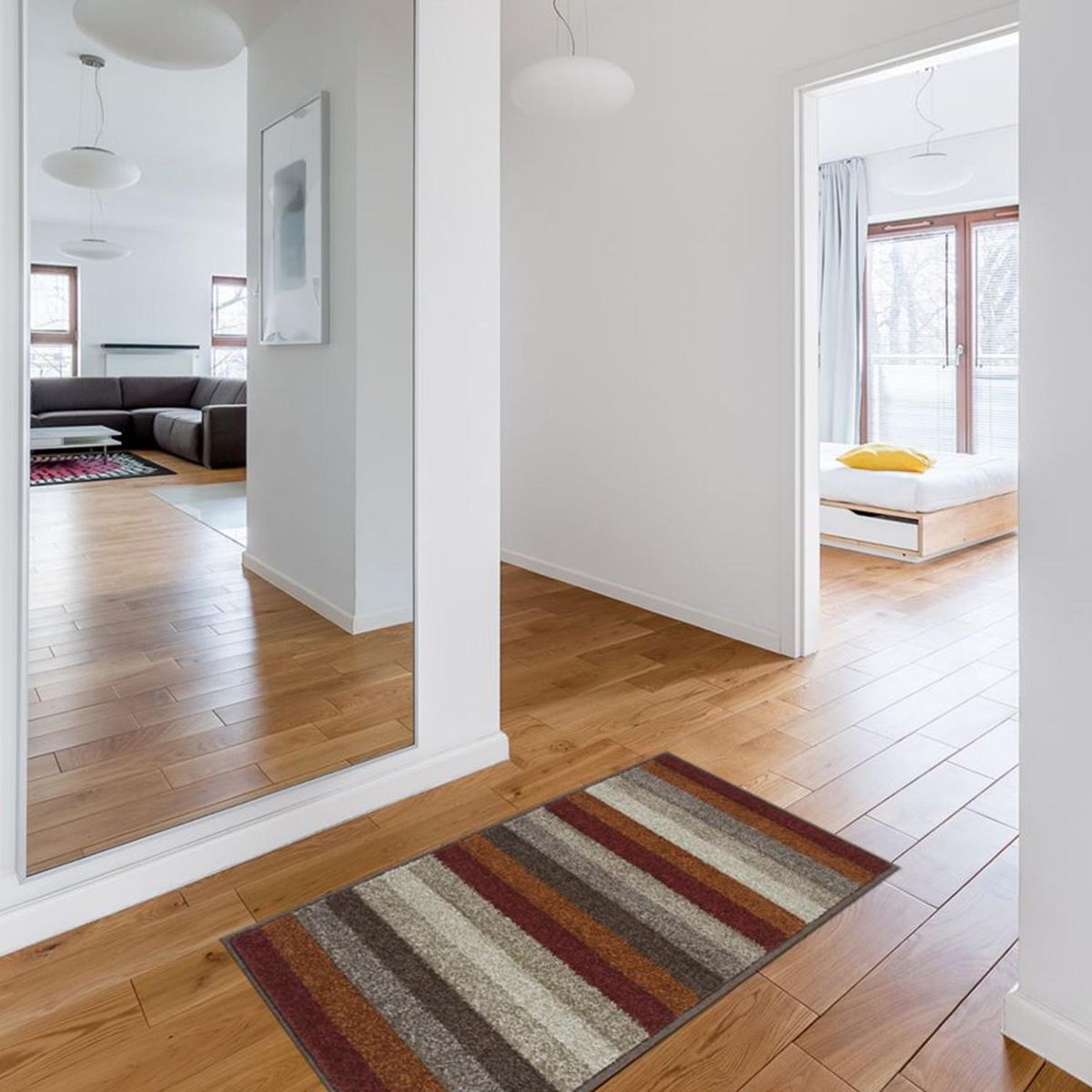 JUST HOME COLLECTION - Alfombra Original Rayas 133x190 cm Polipropileno Naranjo