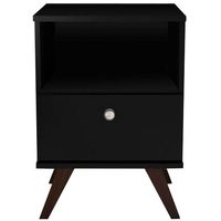 Velador 1 Cajón(es) Retro 38x58x38 cm Negro