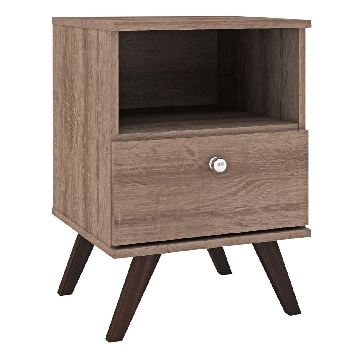 HOGA - Velador 1 Cajón(es) Retro 40x58x38 cm Café