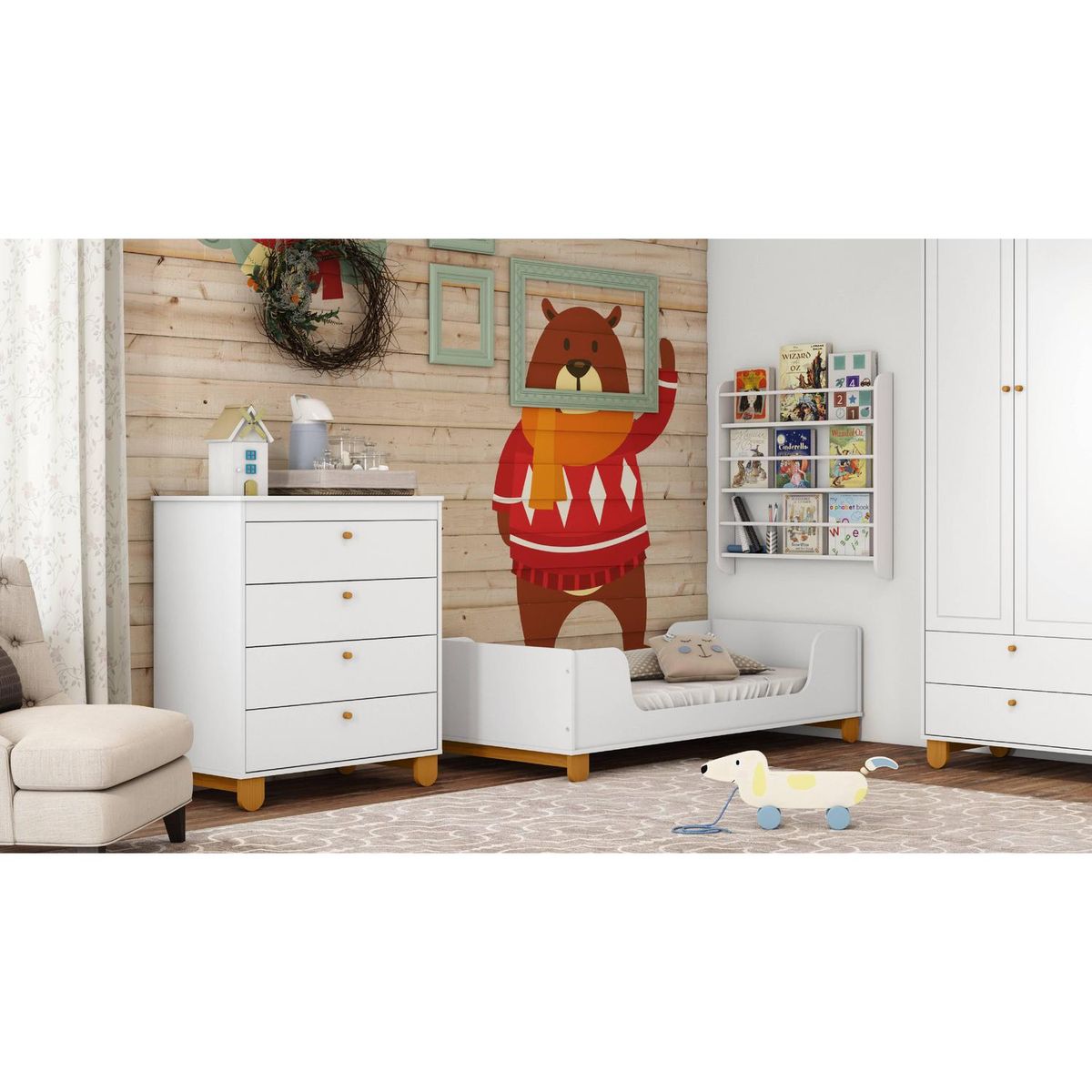 KIDSCOOL - Cama Infantil Infantil Zupi Blanco