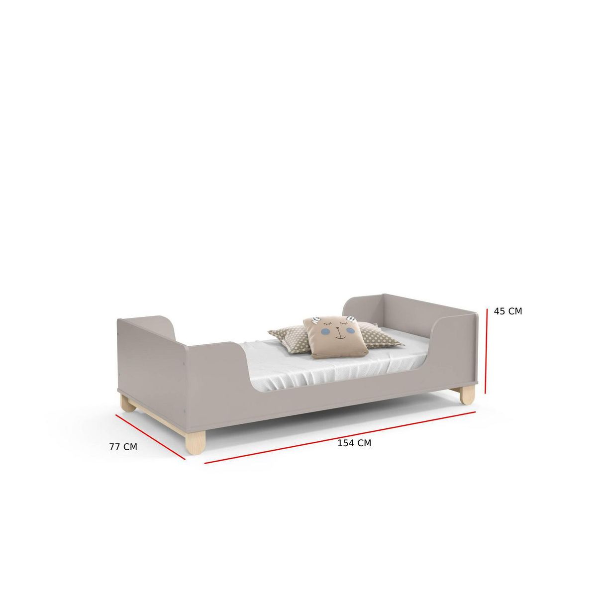 KIDSCOOL - Cama Infantil Zupi Gris