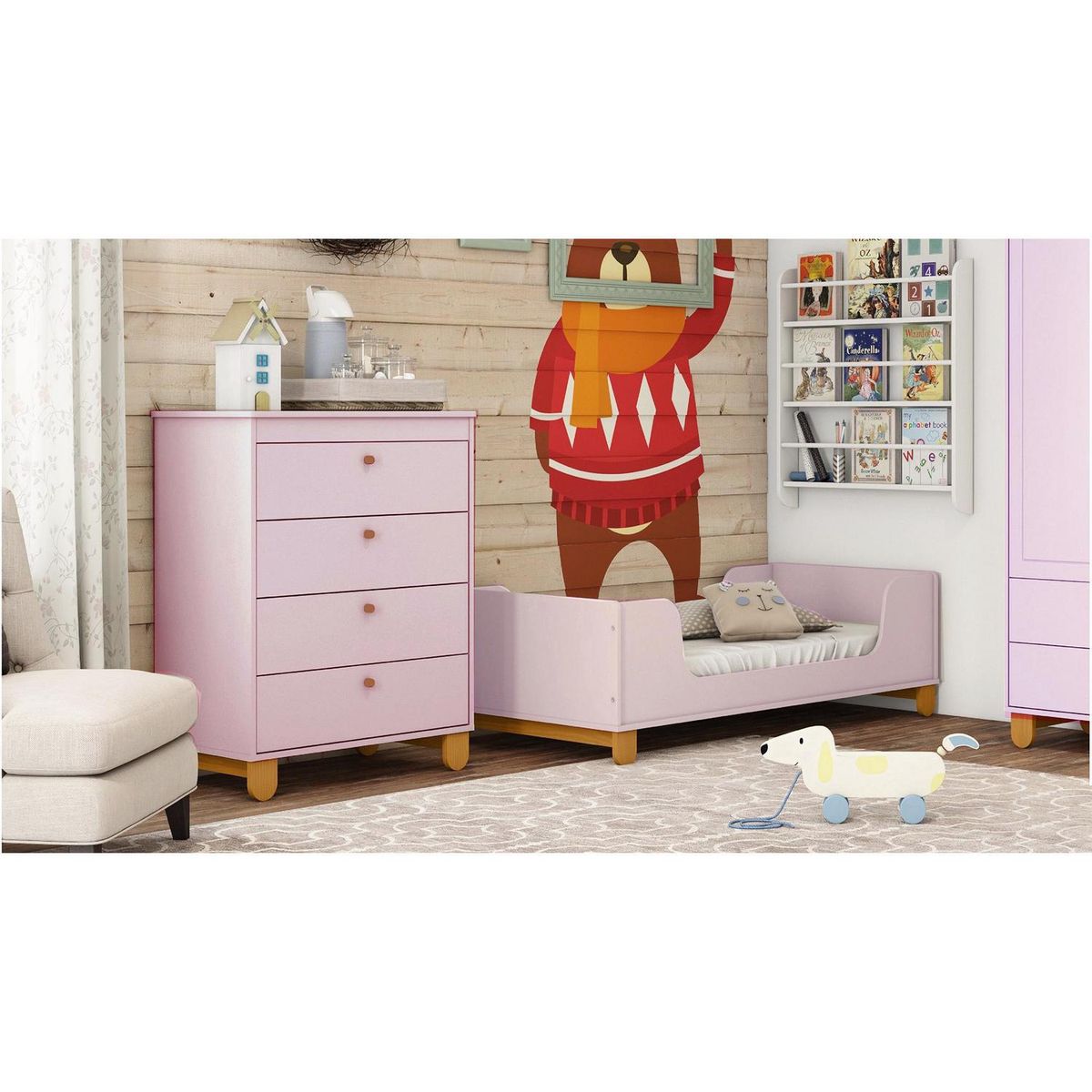 KIDSCOOL - Cama Infantil Zupi Rosado
