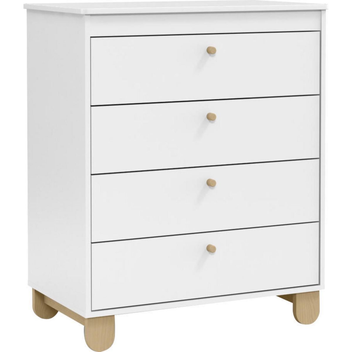 KIDSCOOL - Cómoda 4 Cajón(es) Zupi 77x93x46 cm Blanca