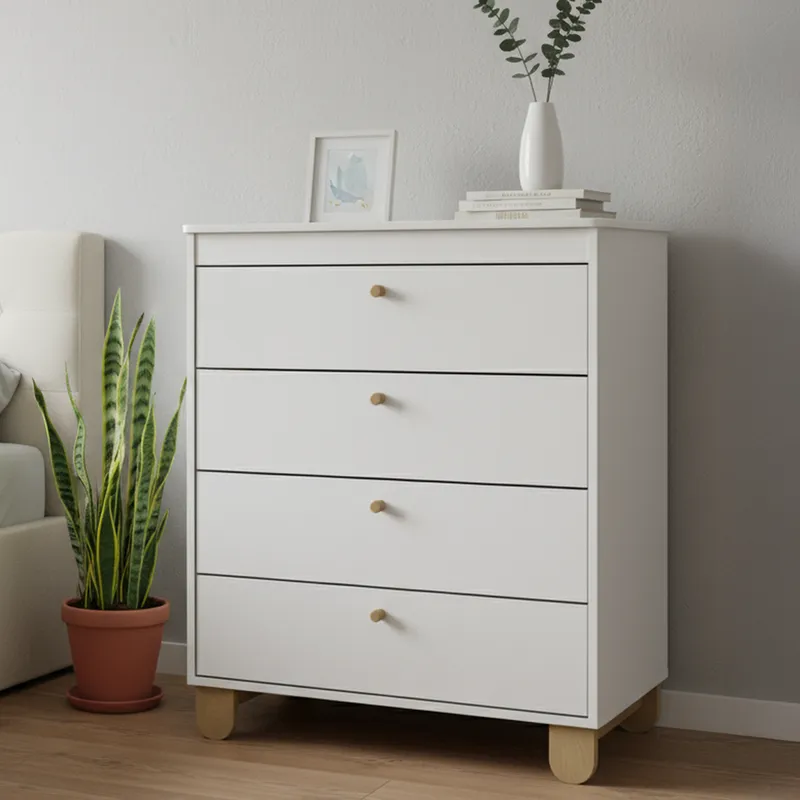 KIDSCOOL - Cómoda 4 Cajón(es) Zupi 77x93x46 cm Blanca